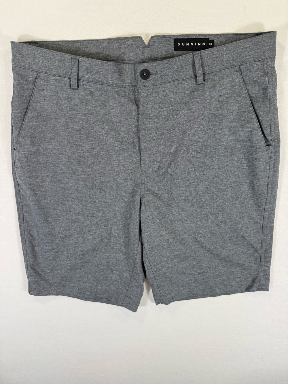 Dunning Men's Gray Flat Front Performance Shorts